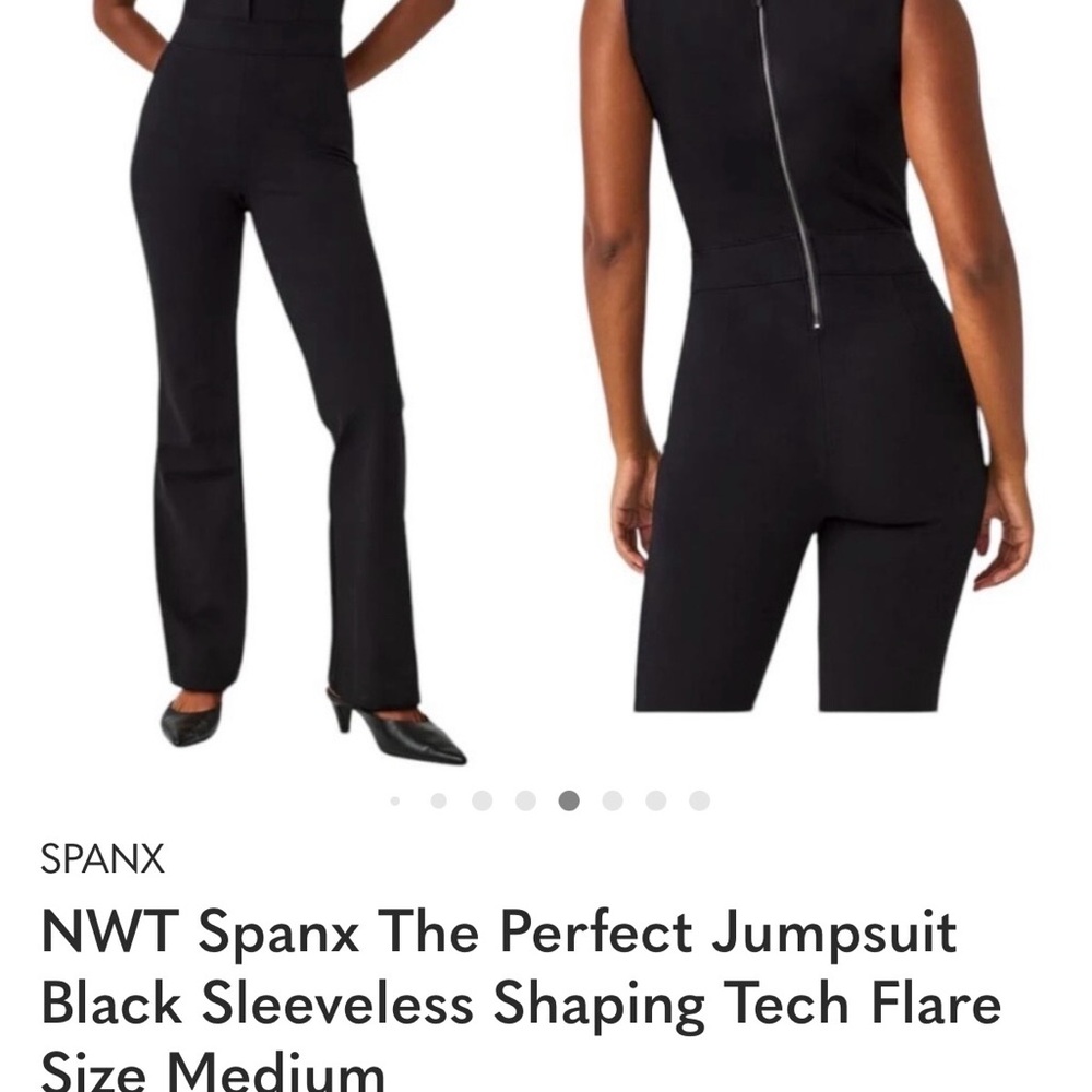 SPANX Black Tech Flare Jumpsuit